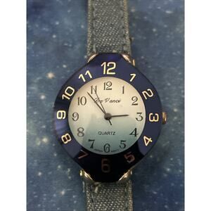 Da Vanci Blue Bezel Denim Band Women’s Quartz Watch